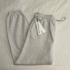 Aritzia TNA Cozy Mega Fleece Sweatpants - Heather Cloud White - Tall